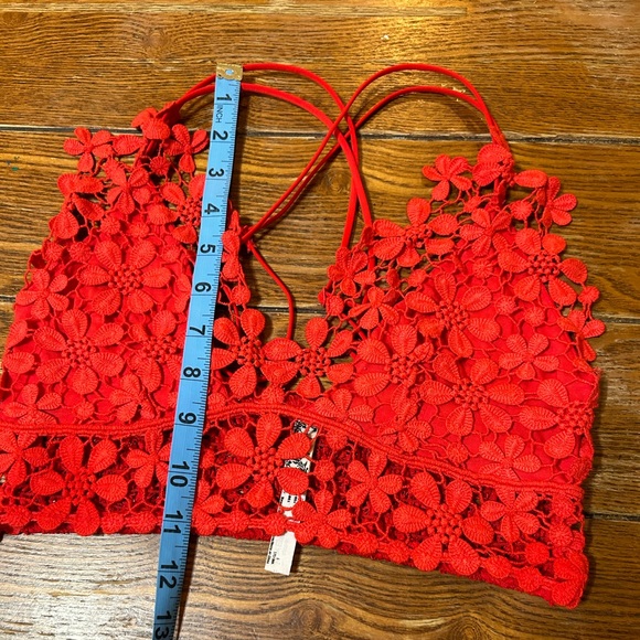 Intimately Free People Women's Miss Dazie Bralette Red Size S Solid - Picture 6 of 7